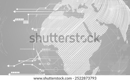 Vector Illustration network connection , Global network connection. World map point and line composition concept of global business.