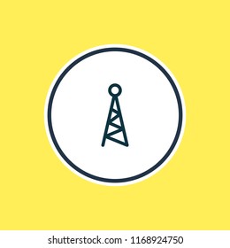 Vector illustration of network icon line. Beautiful media element also can be used as antenna icon element.