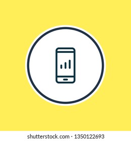 Vector illustration of network icon line. Beautiful smartphone element also can be used as internet icon element.