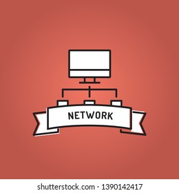 VECTOR ILLUSTRATION AND NETWORK LINE ICON SET