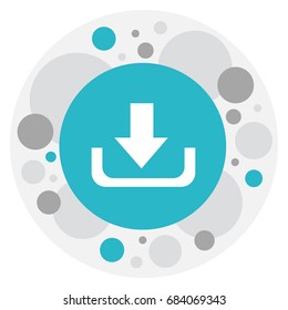 Vector Illustration Of Network Symbol On Log In Icon. Premium Quality Isolated Download Element In Trendy Flat Style.