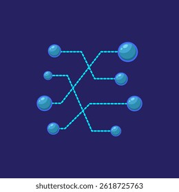 Vector illustration of a neural network with interconnected nodes technology presentations data science projects and digital innovation themes Scalable and editable for various digital and print uses