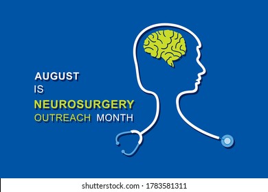 Vector Illustration of Neurosurgery Outreach Month observed in August
