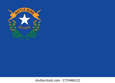 vector illustration of Nevada flag