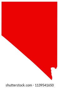vector illustration of Nevada map