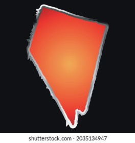 vector illustration of Nevada map