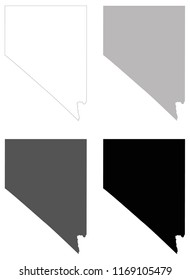 vector illustration of Nevada maps