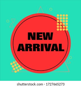Vector illustration New arrival for shops or web absyrac
