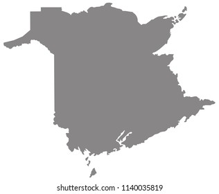 vector illustration of New Brunswick map