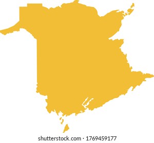vector illustration of New Brunswick map