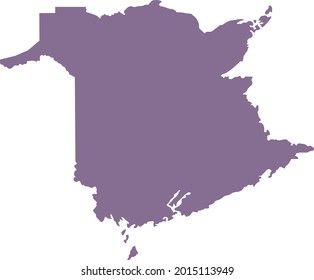 vector illustration of New Brunswick map