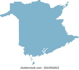 vector illustration of New Brunswick map