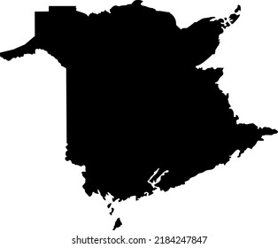 Vector illustration of New Brunswick map