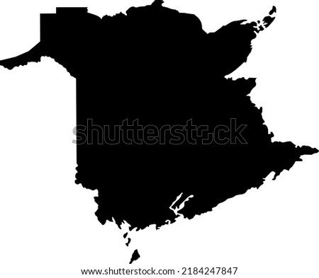Vector illustration of New Brunswick map