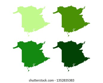 vector illustration of New Brunswick maps