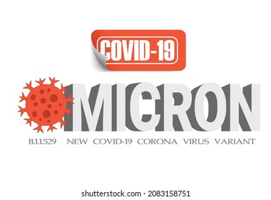 Ilustración vectorial del concepto de la variante del virus de la corona nueva Omicron