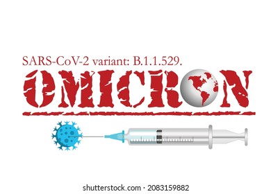 Vector illustration of  New corona virus variant Omicron concept