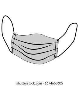 Illustration der Vektorillustration, New Flu Mask 2019 and 2020, China, Prävention von Koronavirus-Erkrankungen