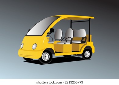 Vector illustration of a new golf cart.