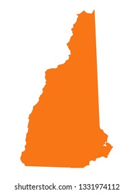 vector illustration of New Hampshire map