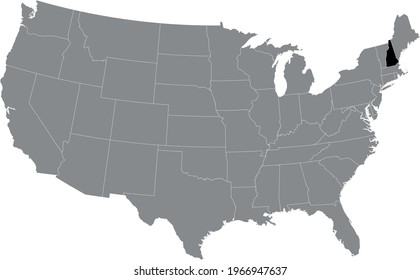 vector illustration of New Hampshire map