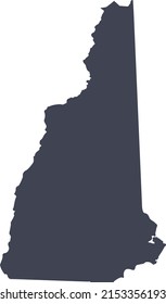 Vector illustration of New Hampshire map