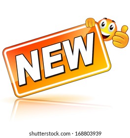 vector illustration of "new" icon on white background
