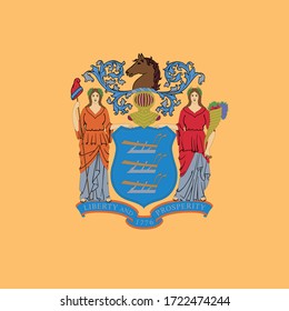 vector illustration of New Jersey flag