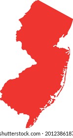 ilustración vectorial del mapa de Nueva Jersey