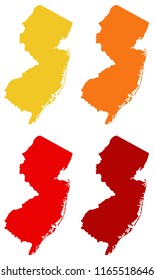 vector illustration of New Jersey maps