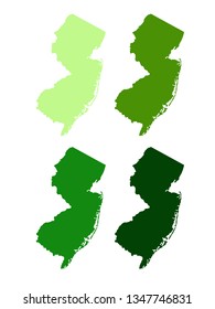 vector illustration of New Jersey maps