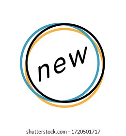 Icono de nueva etiqueta, ilustración vectorial. Plantilla de diseño de línea