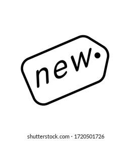 Icono de nueva etiqueta, ilustración vectorial. Plantilla de diseño de línea