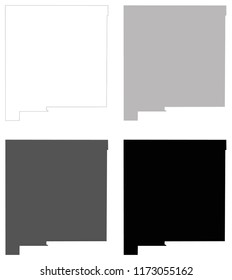 vector illustration of New Mexico maps