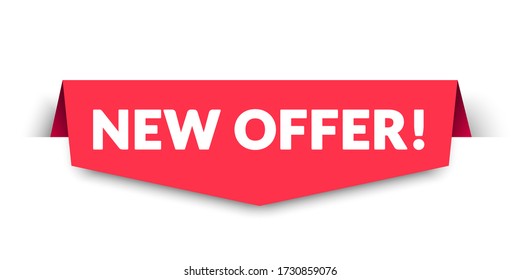 Vector Illustration New Offer Label. Modern Web Banner Design.