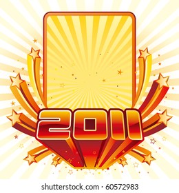 vector illustration of new year 2011