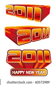 vector illustration of new year 2011
