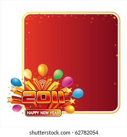 vector illustration of new year 2011