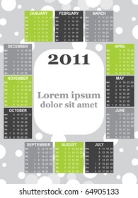 vector illustration of new year 2011 calender