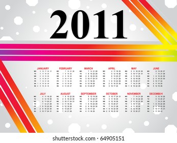 ilustração vetorial do ano novo 2011 calender