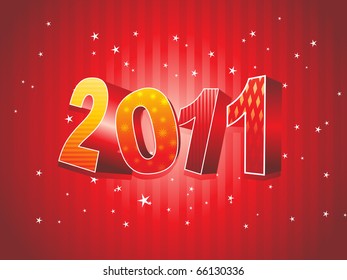ilustração vetorial para o ano novo 2011
