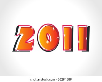 ilustración vectorial para el nuevo año 2011
