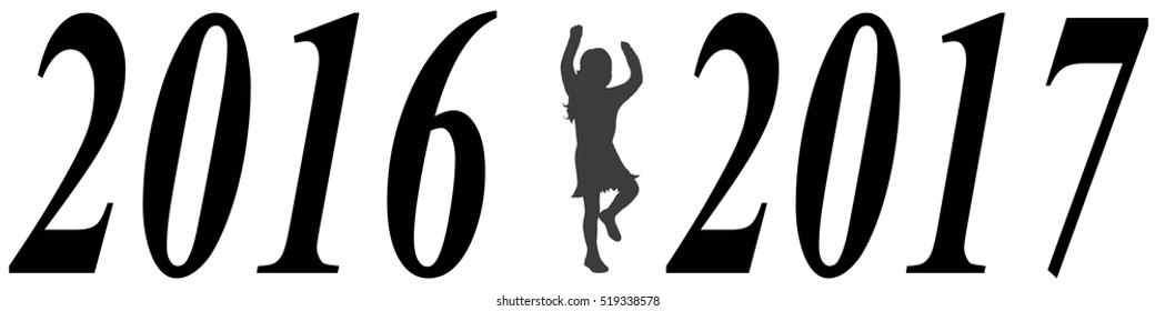 Vector illustration new Year 2016 2017 theme