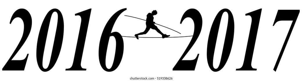 Vector illustration new Year 2016 2017 theme