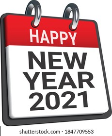 Vector illustration of new year 2021 calendar. New Year is coming, wish you all the best as always in this coming new year.
