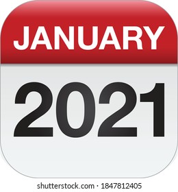Vector illustration of new year 2021 calendar. New Year is coming, wish you all the best as always in this coming new year.