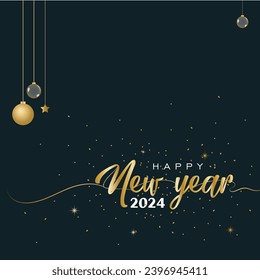 Vorlage Vektorgrafik Neujahr 2024