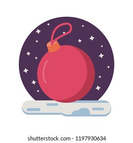 Vector illustration with New Year ball