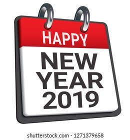 Vector illustration of new year calendar. New Year is coming, wish you all the best as always in this coming new year.