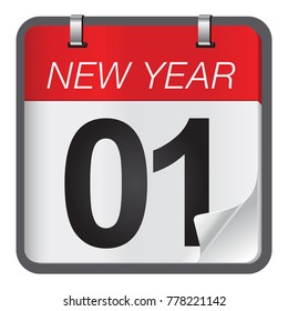 Vector illustration of new year calendar. New Year is coming, wish you all the best as always in this coming new year.